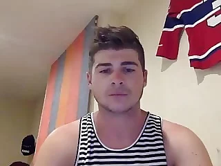 Cute dude play with dildo and jerk off to cum